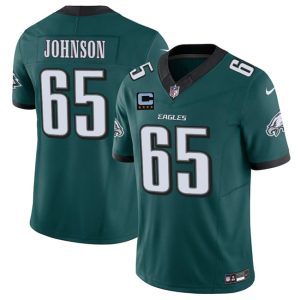 Philadelphia Eagles #65 Lane Johnson Green 2025 F.U.S.E. With 4-Star C Patch Vapor Untouchable Limited Stitched Jersey