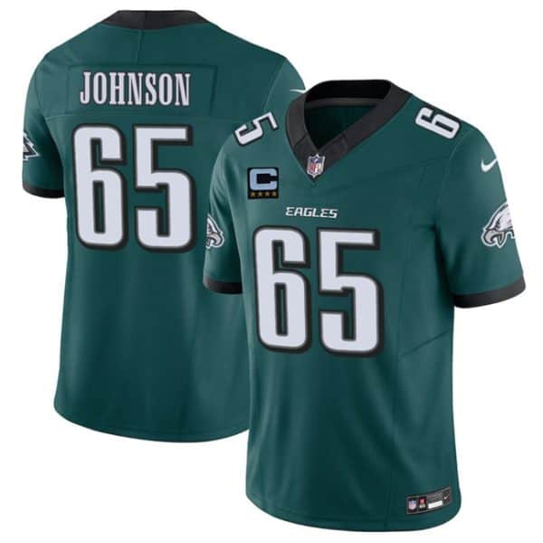 Philadelphia Eagles #65 Lane Johnson Green 2025 F.U.S.E. With 4-Star C Patch Vapor Untouchable Limited Stitched Jersey