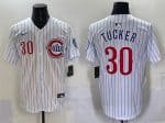 Chicago Cubs #30 Kyle Tucker White Pinstripe 2nd Alternate Limited Stitched Jersey