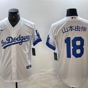 Los Angeles Dodgers #18 ɽ±¾ÓÉÉì White City Connect Cool Base Stitched Jersey