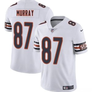 Chicago Bears #87 Jordan Murray White 2025 Vapor Stitched Jersey