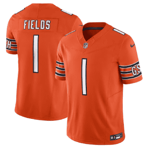 Chicago Bears #1 Justin Fields Orange 2023 F.U.S.E. Vapor Untouchable Limited Stitched Jersey