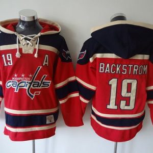 Capitals #19 Nicklas Backstrom Red Sawyer Hooded Sweatshirt Stitched Jersey