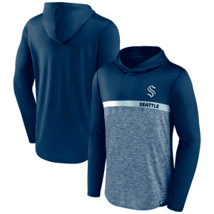 Seattle Kraken Deep Sea Blue Podium Defender Pullover Hoodie