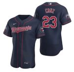 Minnesota Twins White #23 Nelson Cruz Navy Flex Base Stitched Jersey