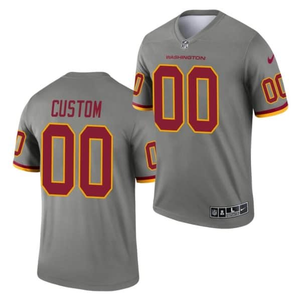 Washington Football Team Customized Custom Gray 2021 Inverted Legend Stitched Jersey
