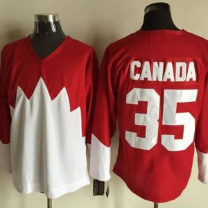 Olympic CA. #35 Canada Red White 1972 Commemorative CCM Stitched Jersey
