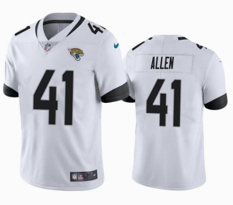 Jacksonville Jaguars #41 Josh Allen White Vapor Untouchable Limited Stitched Jersey