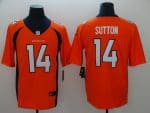 Broncos #14 Courtland Sutton Orange Vapor Untouchable Limited Stitched Jersey