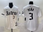 Houston Astros #3 Jeremy Pena White Gothic 'Houston Born Barrio Raised' Limited Stitched Jersey