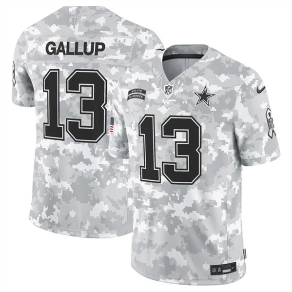 Dallas Cowboys #13 Michael Gallup Arctic Camo 2024 F.U.S.E. Salute To Service Limited Stitched Jersey
