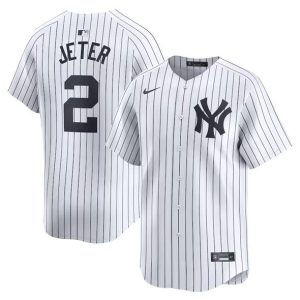 New York Yankees #2 Derek Jeter White Home Limited Stitched Jersey