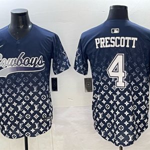 Dallas Cowboys #4 Dak Prescott Navy Limited Stitched Jersey