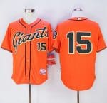 Giants #15 Bruce Bochy Orange Alternate Cool Base Stitched Jersey