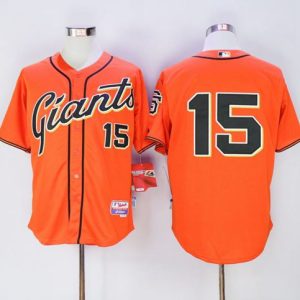 Giants #15 Bruce Bochy Orange Alternate Cool Base Stitched Jersey