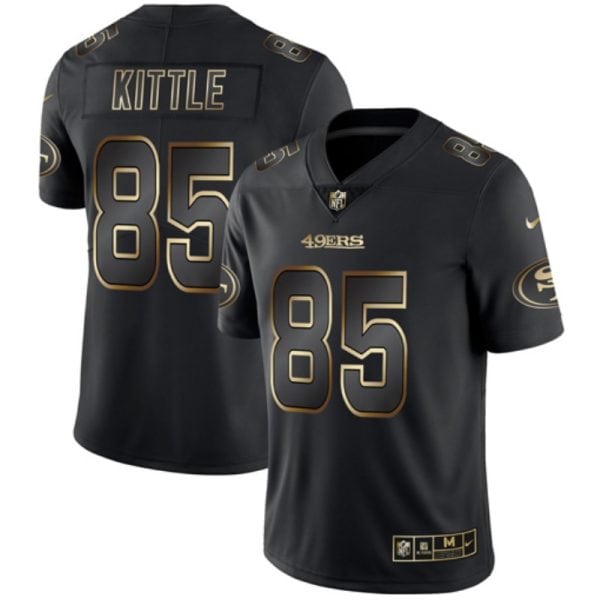 San Francisco 49ers #85 George Kittle 2019 Black Gold Edition Stitched Jersey