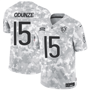 Chicago Bears #15 Rome Odunze 2024 F.U.S.E Arctic Camo Salute To Service Limited Stitched Jersey