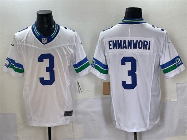 Seattle Seahawks #3 Nick Emmanwori White F.U.S.E. Throwback Vapor Limited Football Stitched Jersey
