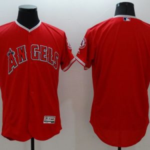 Angels Of Anaheim Blank Red Flexbase Authentic Collection Stitched Jersey