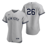 New York Yankees White #26 DJ LeMahieu Grey Flex Base Stitched Jersey
