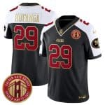 San Francisco 49ers #29 Talanoa Hufanga Balck White F.U.S.E. Golden Gate Bridge Patch Alternate Vapor Limited Stitched Jersey