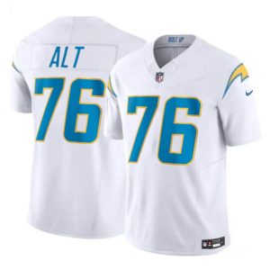 Los Angeles Chargers #76 Joe Alt White 2024 Draft F.U.S.E. Vapor Limited Stitched Jersey