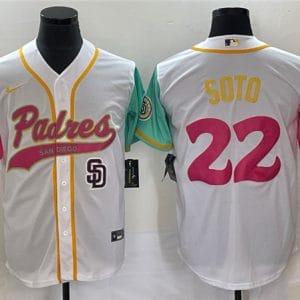 San Diego Padres #22 Juan Soto White City Connect Cool Base With Path Stitched Jersey