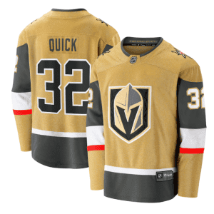 Vegas Golden Knights #32 Jonathan Quick Gold Stitched Jersey