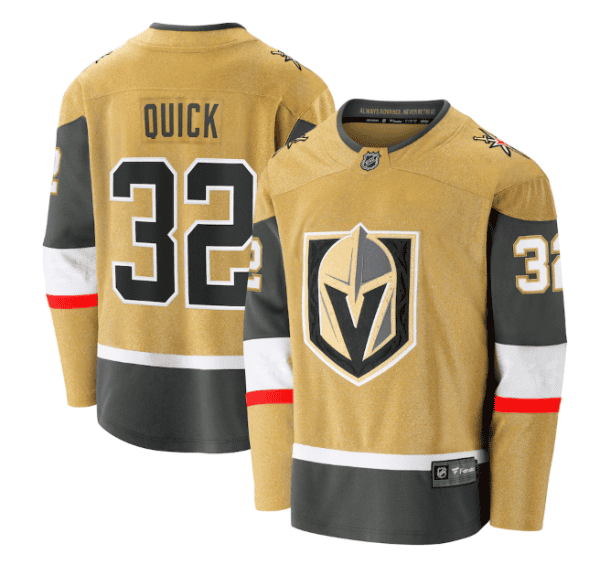 Vegas Golden Knights #32 Jonathan Quick Gold Stitched Jersey