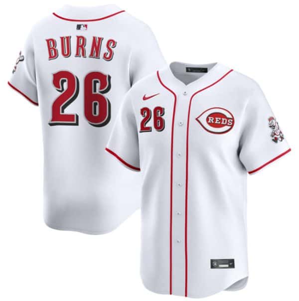 Cincinnati Reds #26 Chase Burns White Home Limited Stitched Jersey