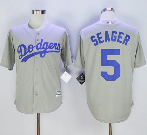 Dodgers #5 Corey Seager Grey New Cool Base Stitched Jersey