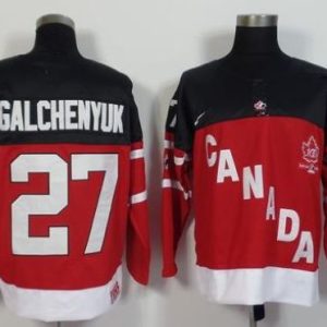 Olympic CA. #27 Alex Galchenyuk Red 100th Anniversary Stitched Jersey