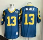 Los Angeles Rams #13 Kurt Warner Royal Throwback Football Stitched Jersey