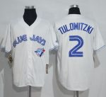 Blue Jays #2 Troy Tulowitzki White Cooperstown Throwback Stitched Jersey