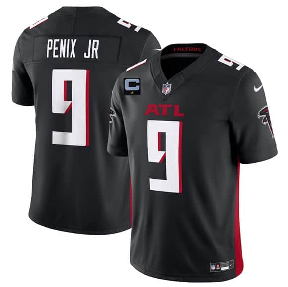 Atlanta Falcons #9 Michael Penix Jr Black 2025 F.U.S.E. With 1-Star C Patch Vapor Untouchable Limited Stitched Jersey