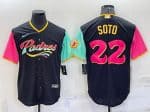 San Diego Padres #22 Juan Soto 2022 Black City Connect Cool Base Stitched Jersey