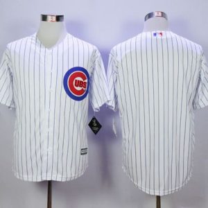 Cubs Blank White Strip New Cool Base Stitched Jersey