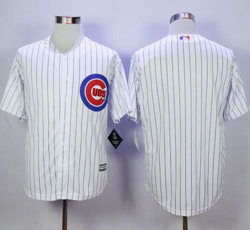 Cubs Blank White Strip New Cool Base Stitched Jersey