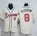 Braves #8 Jace Peterson Cream Flexbase Authentic Collection Stitched Jersey