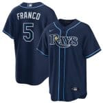 Tampa Bay Rays #5 Wander Franco Navy Cool Base Stitched Jersey