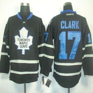 Maple Leafs #17 Wendel Clark Black Ice Stitched Jersey