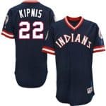 Indians #22 Jason Kipnis Navy Blue 1976 Turn Back The Clock Stitched Jersey