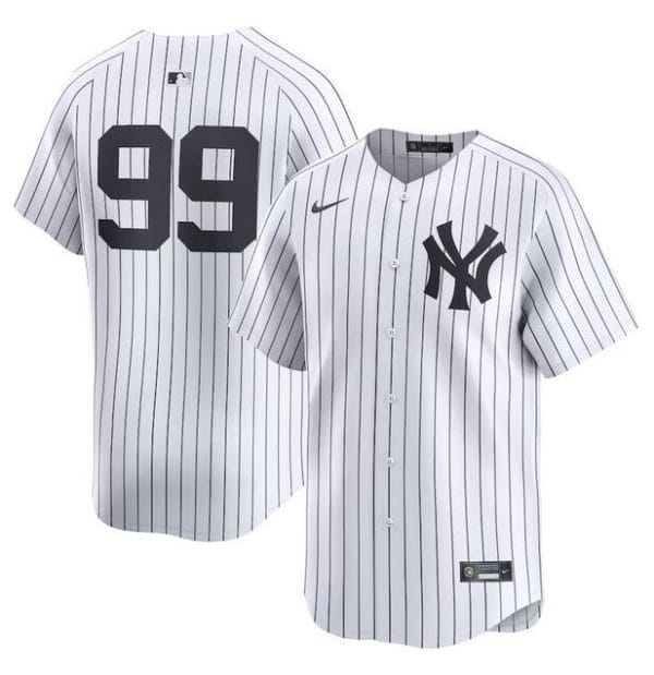 New York Yankees #99 Aaron Judge White Home Limited Stitched Jersey