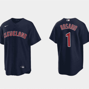 Cleveland Guardians #1 Amed Rosario Navy Cool Base Stitched Jersey