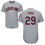 Indians #29 Satchel Paige Grey Flexbase Authentic Collection Stitched Jersey
