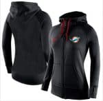 Nike Miami Dolphins Full-Zip Performance Hoodie Black