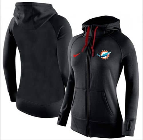 Nike Miami Dolphins Full-Zip Performance Hoodie Black