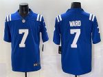 Indianapolis Colts #7 Charvarius Ward Blue Vapor Limited Stitched Jersey