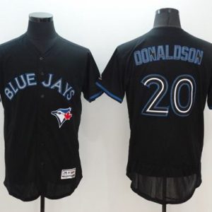 Blue Jays #20 Josh Donaldson Black Fashion Flexbase Authentic Collection Stitched Jersey