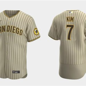 San Diego Padres #7 Ha-Seong Kim Tan Flex Base Stitched Jersey